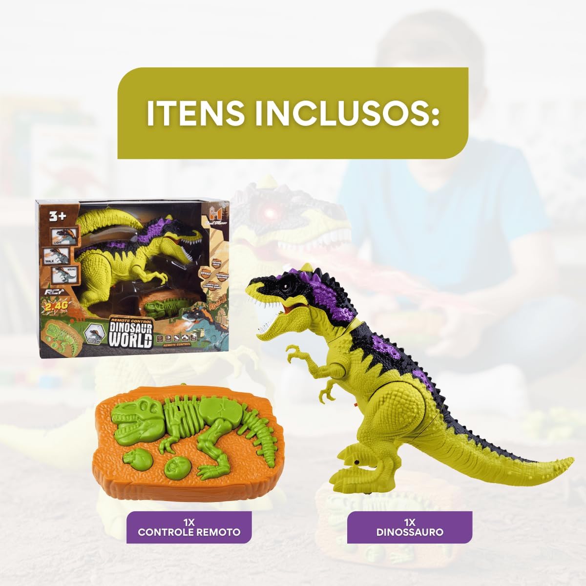 Dinosaur Rex Remote Control Walks Smoke Light And Sound Realistic Interactive Kids Toy Kizumba