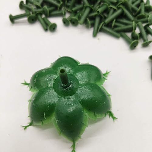 Miniatura 4 de Teensery 25 juegos de receptáculos florales artificiales de plástico, cáliz para ramo de bricolaje, accesorios de flores, color verde