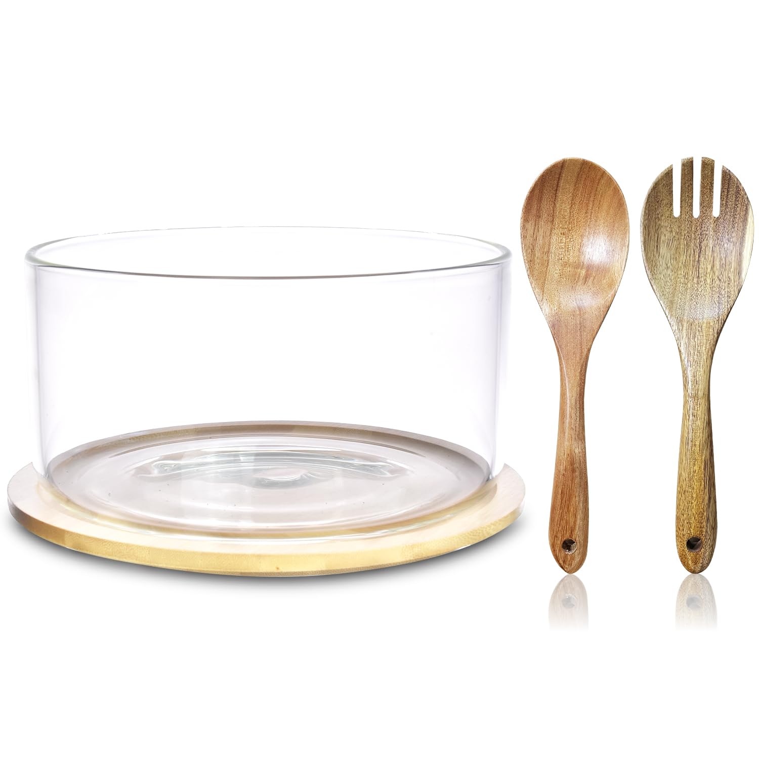 Large Glass Salad Bowl | 9