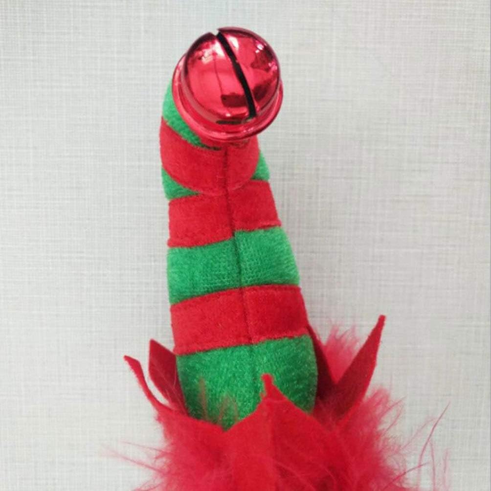 Beaupretty Christmas Elf Hat Headband 3D Elf Hat with Bells Holiday Party Headwear Accessory for Xmas Costume Party Decoration