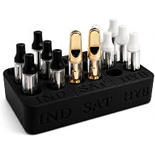 510 Cartridge Storage Stand for 2G Carts - Holds 18 Cartridges Upright, Desktop Cart Holder & Display Organizer For 510 Pens - Black - Made in the USA