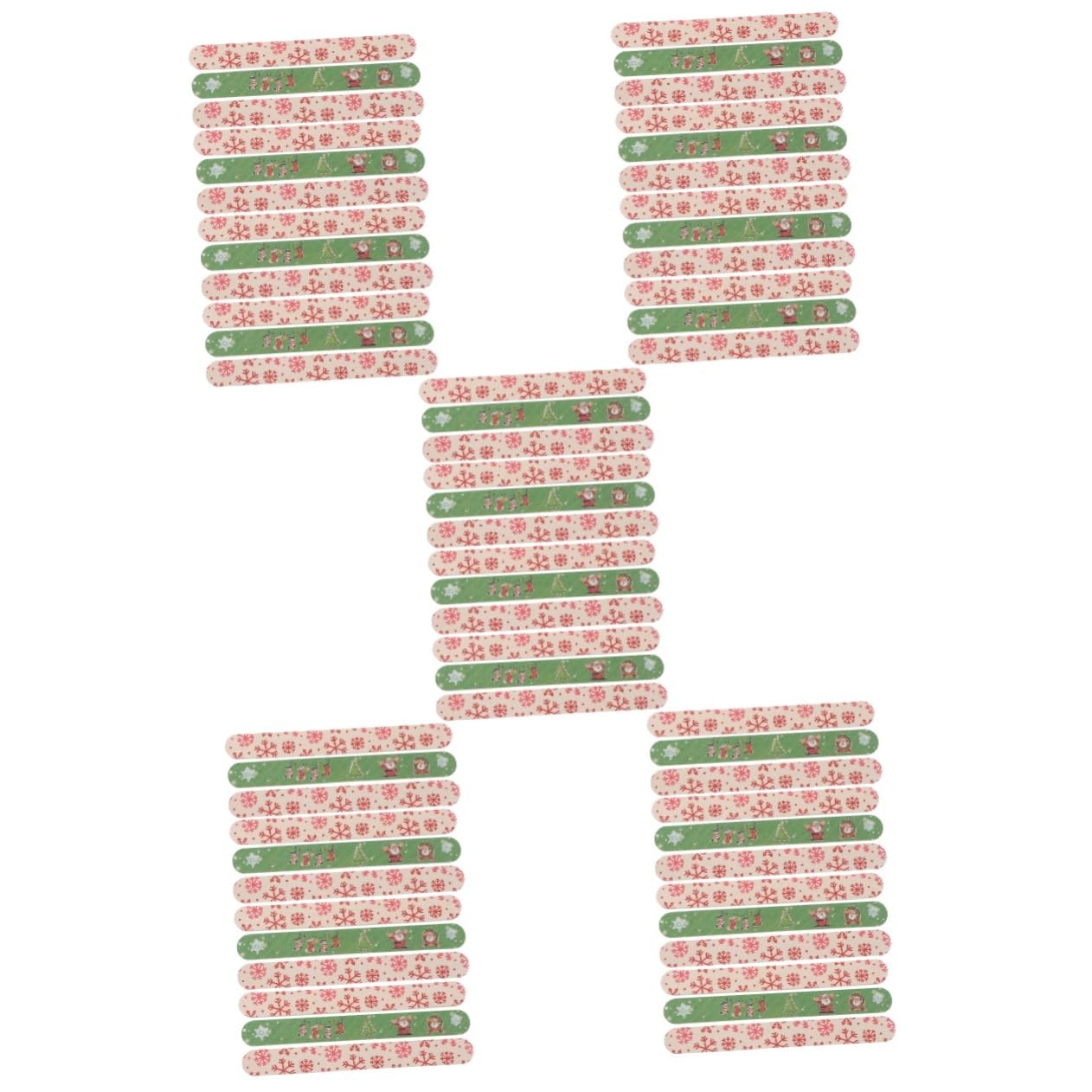minkissy Juego De 5 Limas De Uñas Navideñas Bloque Pulidor Para Uñas De Pies Y Manos Tablas Para El Cuidado De Las Uñas 12 Piezas X 5
