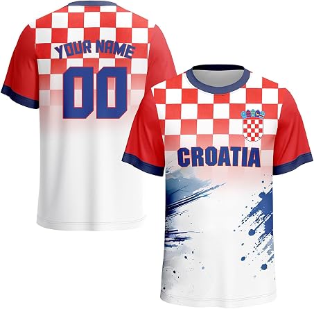 National Team Soccer Shirt Custom Name & Number Personalized Flag Design Game Day T-Shirt for Men Women Youth
