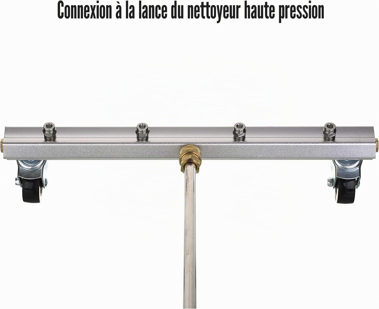 M MINGLE Nettoyeur sous Voiture Haute Pression avec 2 Rallonges, 33cm | Lavage Dessous Voiture avec 4 Buses, Élimine Saleté et Huile du Châssis, pour Camions, SUV, Raccord Rapide 1/4", 280bar