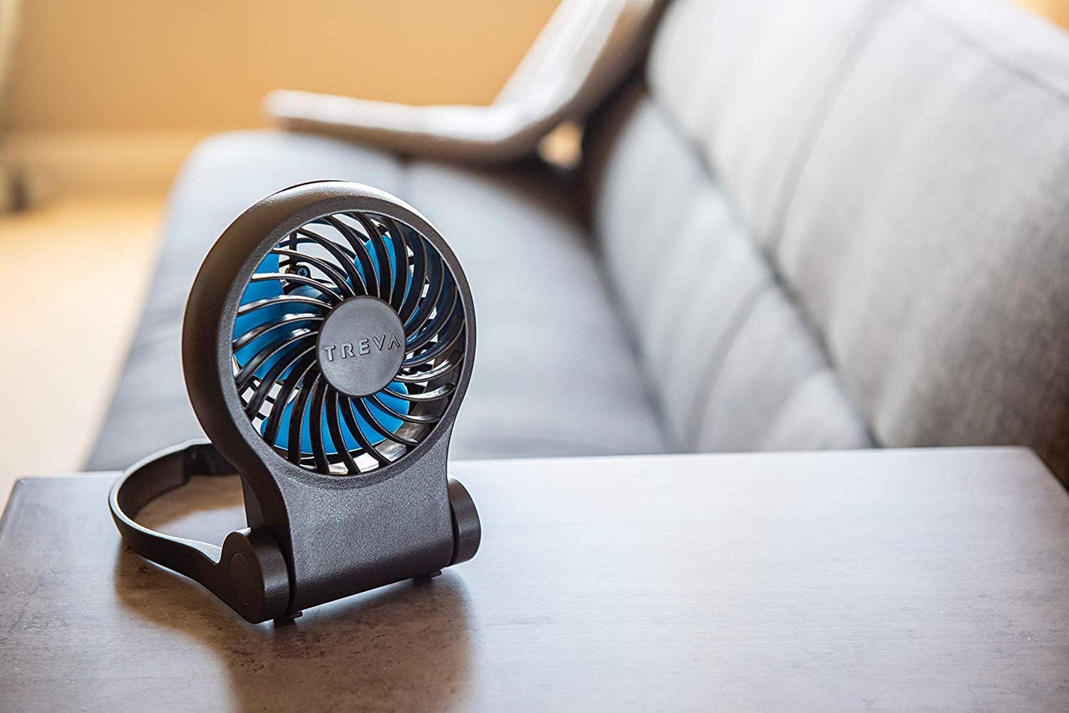 Treva 3.5 Inch Portable Desk Fan with USB Port - Small, Compact, Powerful Airflow, AC Adapter Included : Everything Else