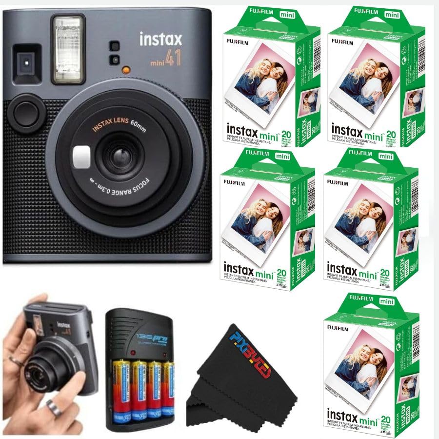 Fujifilm Instax Mini 41 Instant Film Camera... (Camera + 5 Twin Pick)