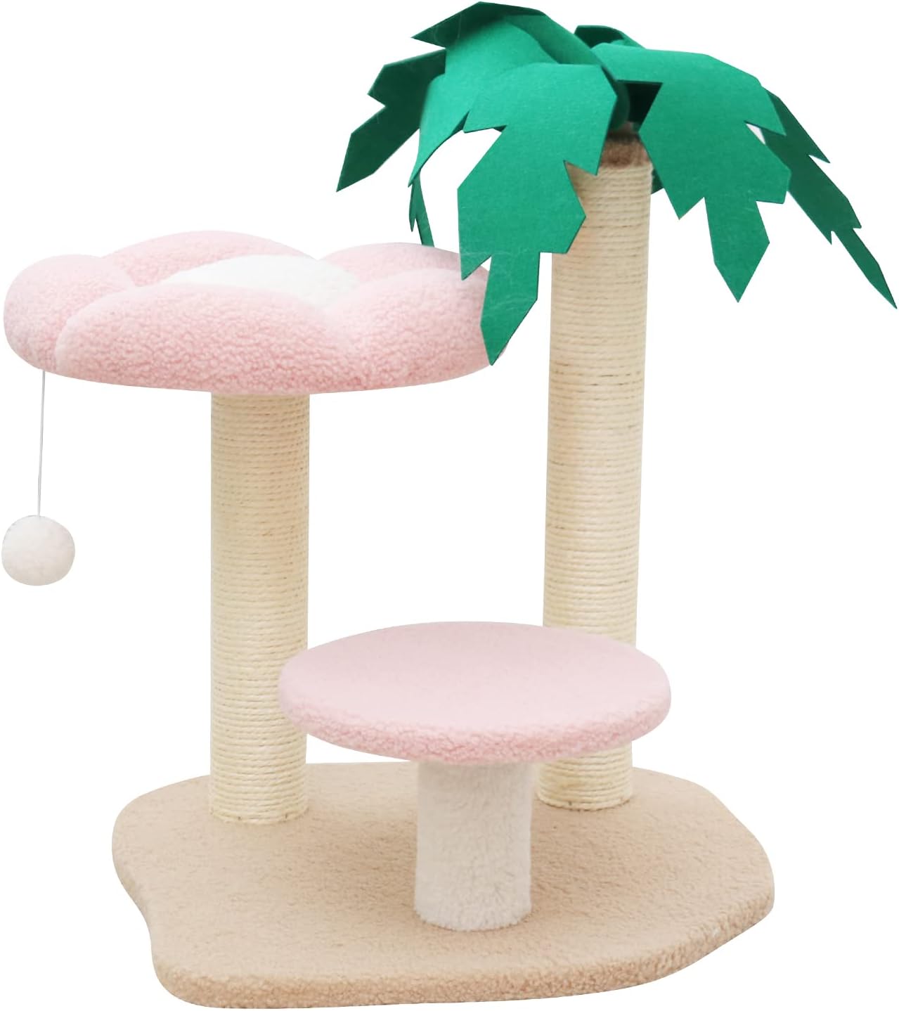 Duneasypet Cat Scratch Post 24” Small Cat Tree for Indoor Cats, Cute Kitten Scratcher with Natural Sisal Rope Scratching Post, Soft…