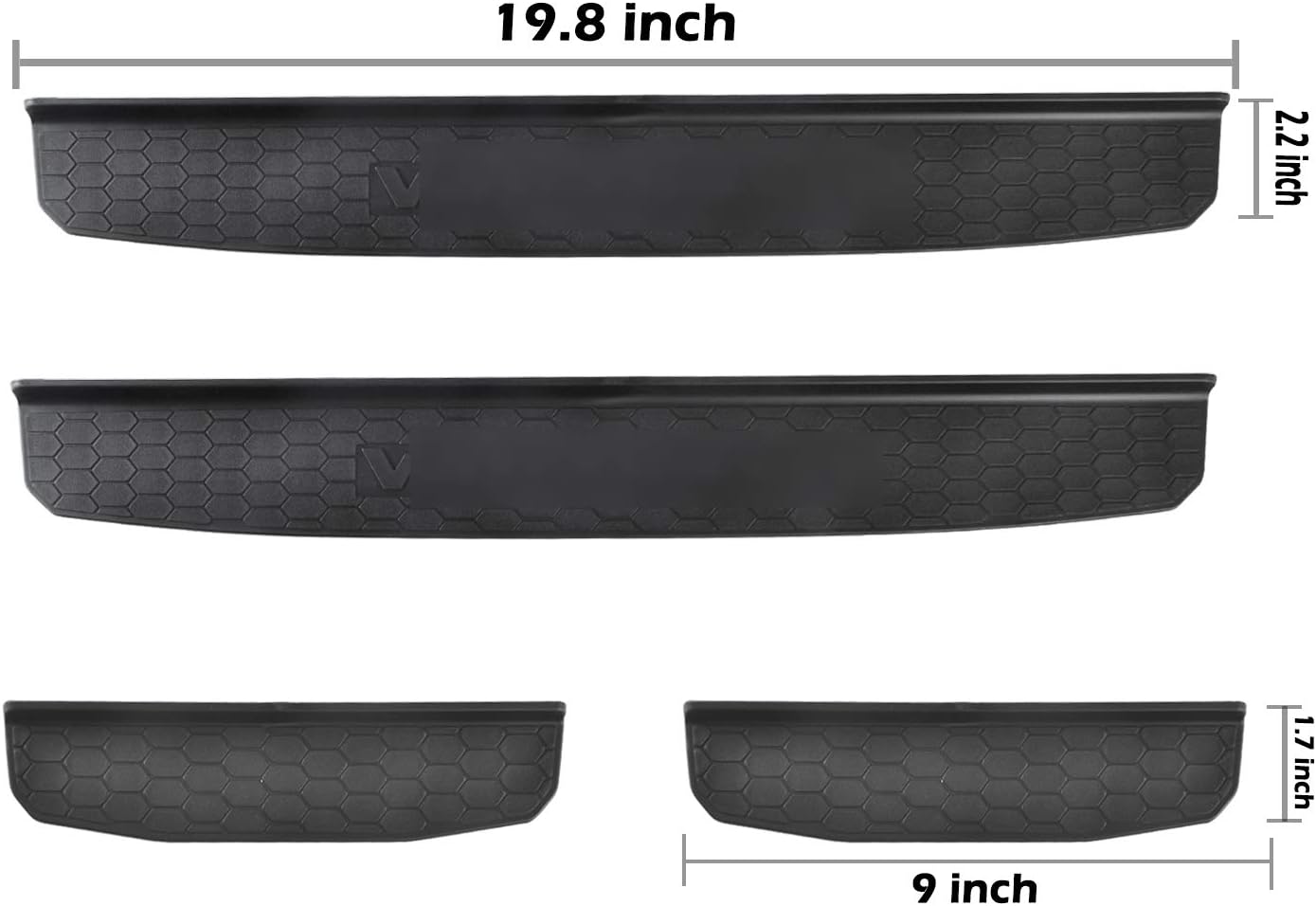 Adust Door Sill Guards Kit Compatible with 2018-2020 Jeep Wrangler JL Accessories Parts, Door Entry Guard Kit, Wrangler JL Sahara Rubicon Unlimited 4-Door Model Accessories Parts