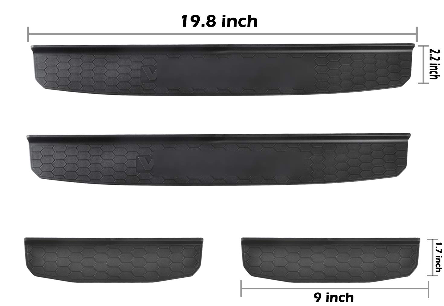 Door Sill Guards Kit Compatible with 20182020 Jeep Wrangler JL