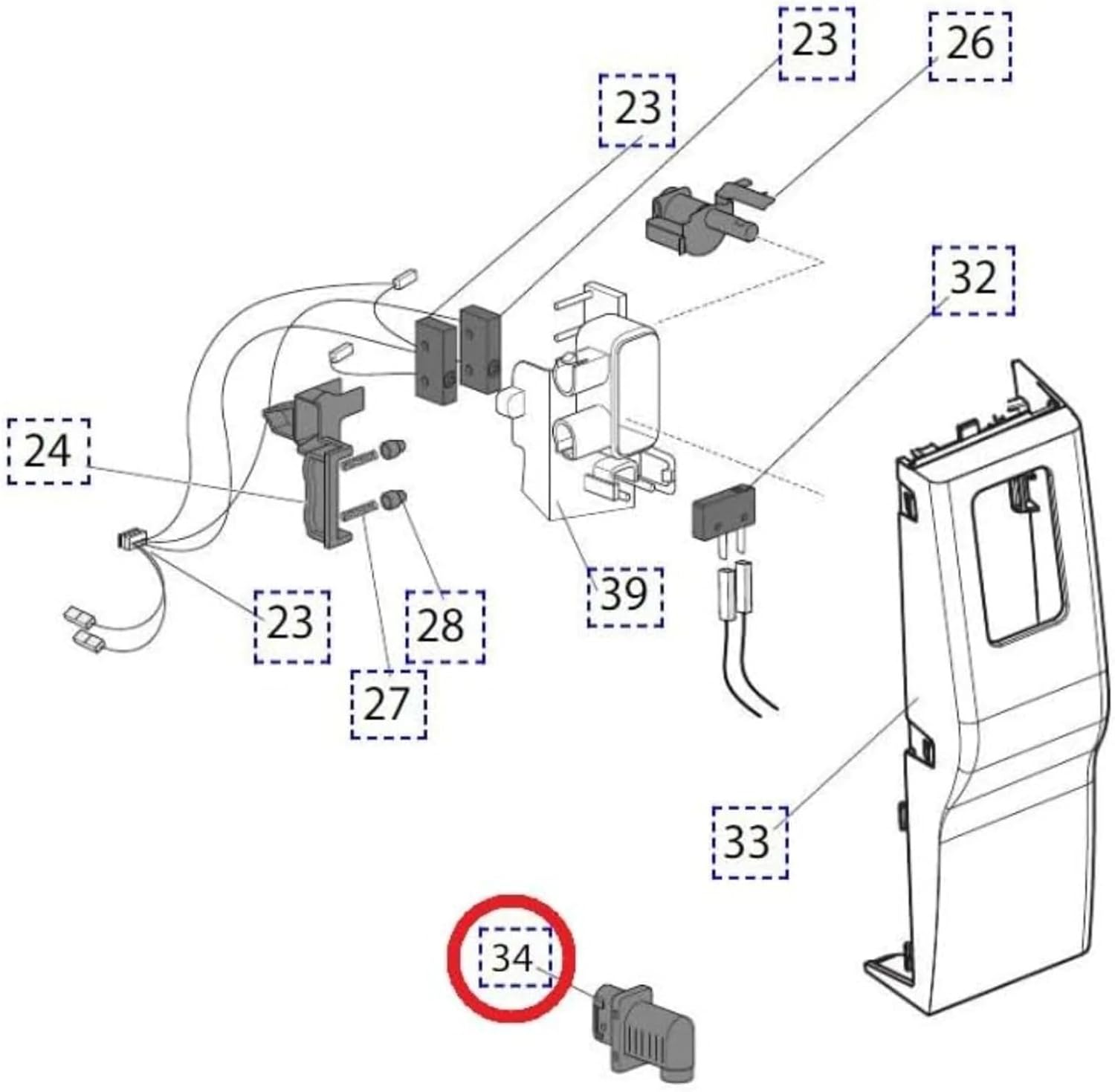 Compatible for Delonghi – Black Hot Water Spout Nozzle Replacement for Cappuccino Coffee Machines