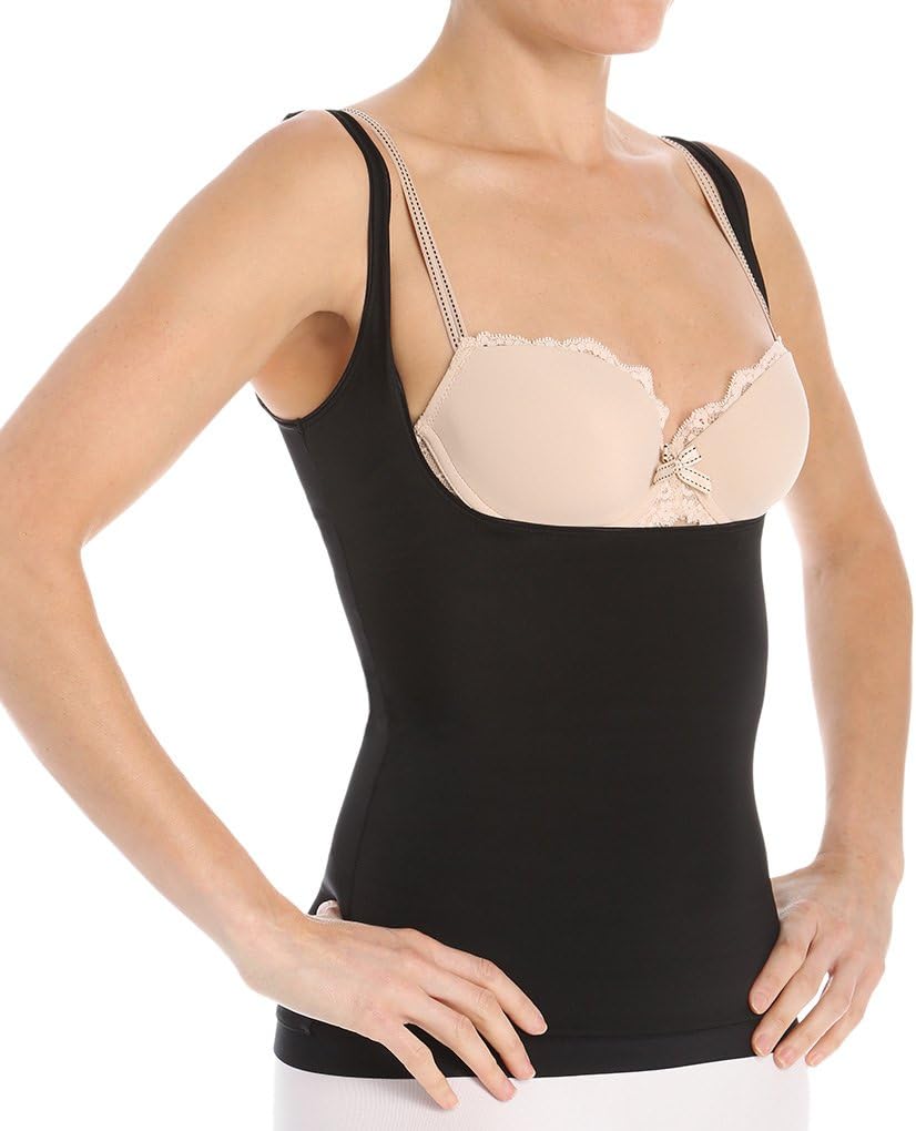 SPANX Slimplicity Firm Control Open-Bust Camisole Plus Size, 1X, Black