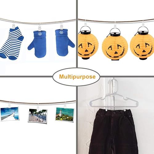 Vista 5 de Coideal - Ganchos pequeños para cortinas para colgar luces de fiesta, decoración para ducha, decoración del hogar, fotos, exhibición de manualidades