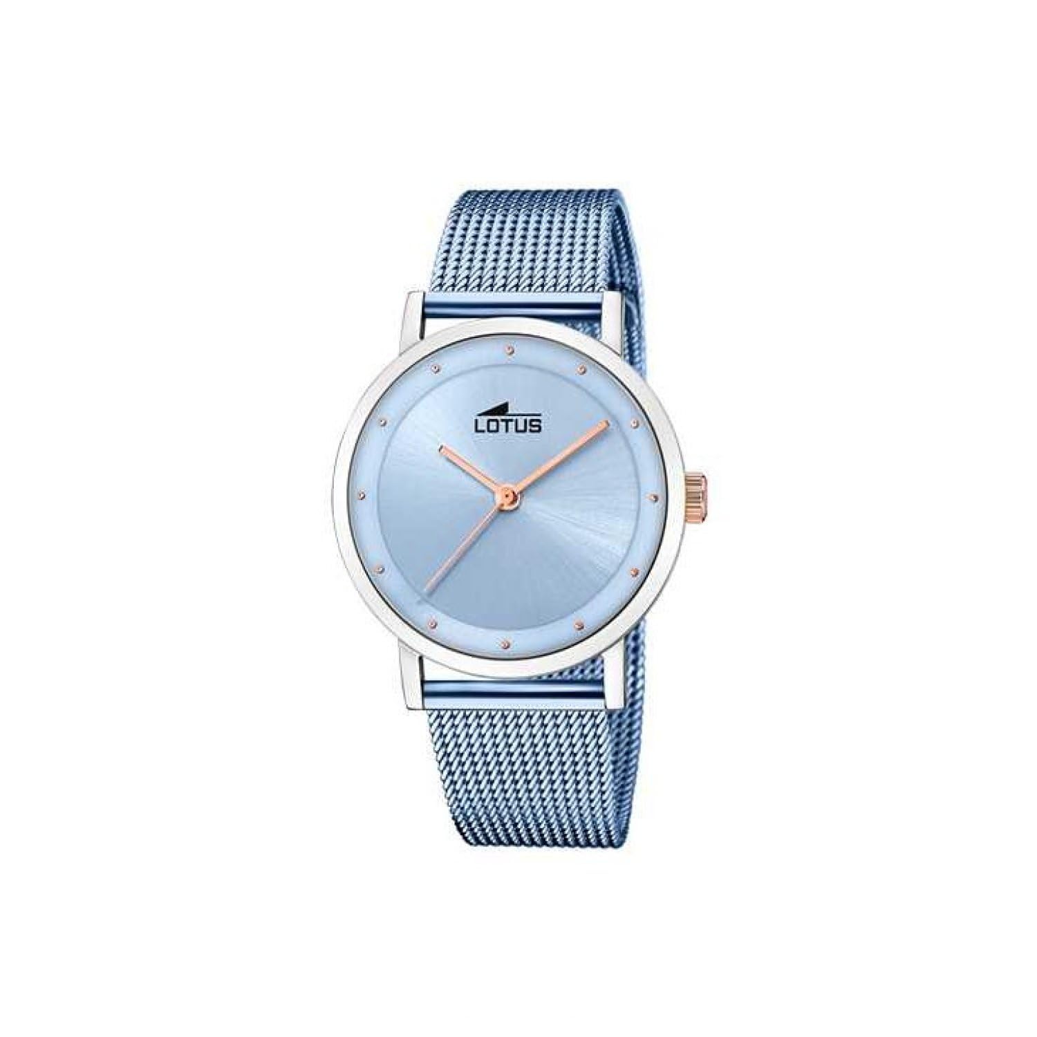 LOTUS Reloj Mujer Analógico de Acero Inoxidable 316l Azul