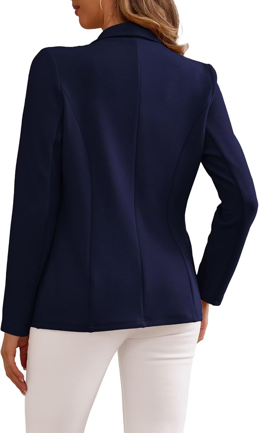 Ahlaray Women's Blazer Business Casual Lapel Collar Long Sleeve Open Front Work Office Suit Jacket Blazer, S-XL - Image 6