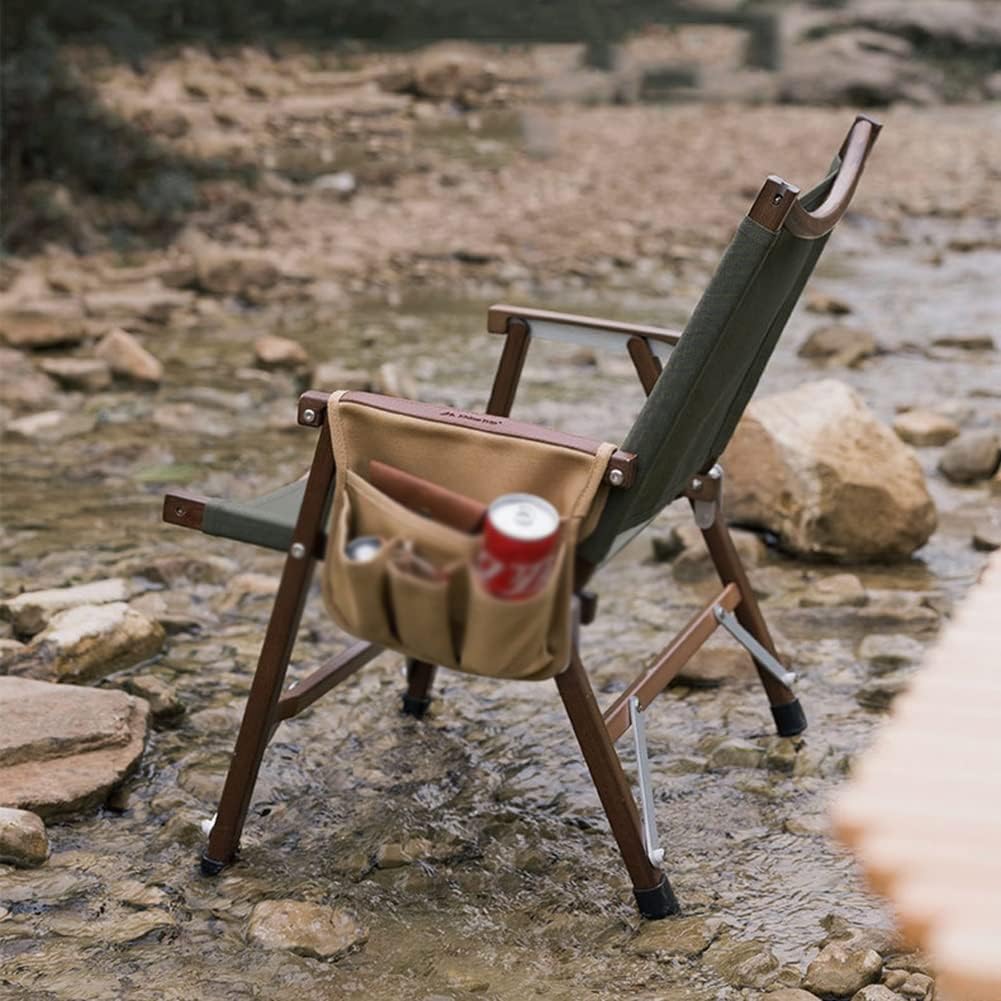 Camping Chair Armrest Storage Bag Canvas Folding Side Outdoor Picnic Universal(D)