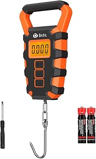 Brifit Pesca Digitale, Bilancia Elettronica per Bagagli Max 55 kg con Metro a Nastro, Display LCD