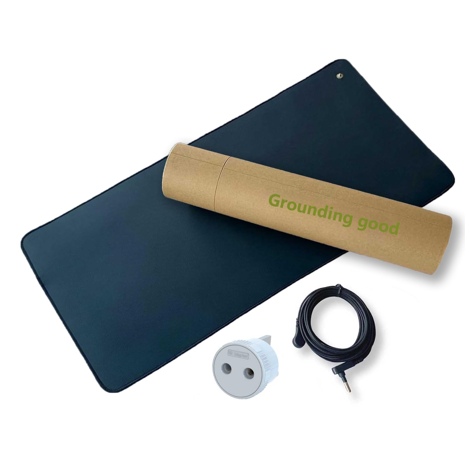 Kit tappetino di messa a terra da 24,9 x 68,1 cm con adattatore per cavo di messa a terra da 5 m incluso. Terapia naturale di messa a terra per qualità del sonno, infiammazione, sollievo dal dolore e