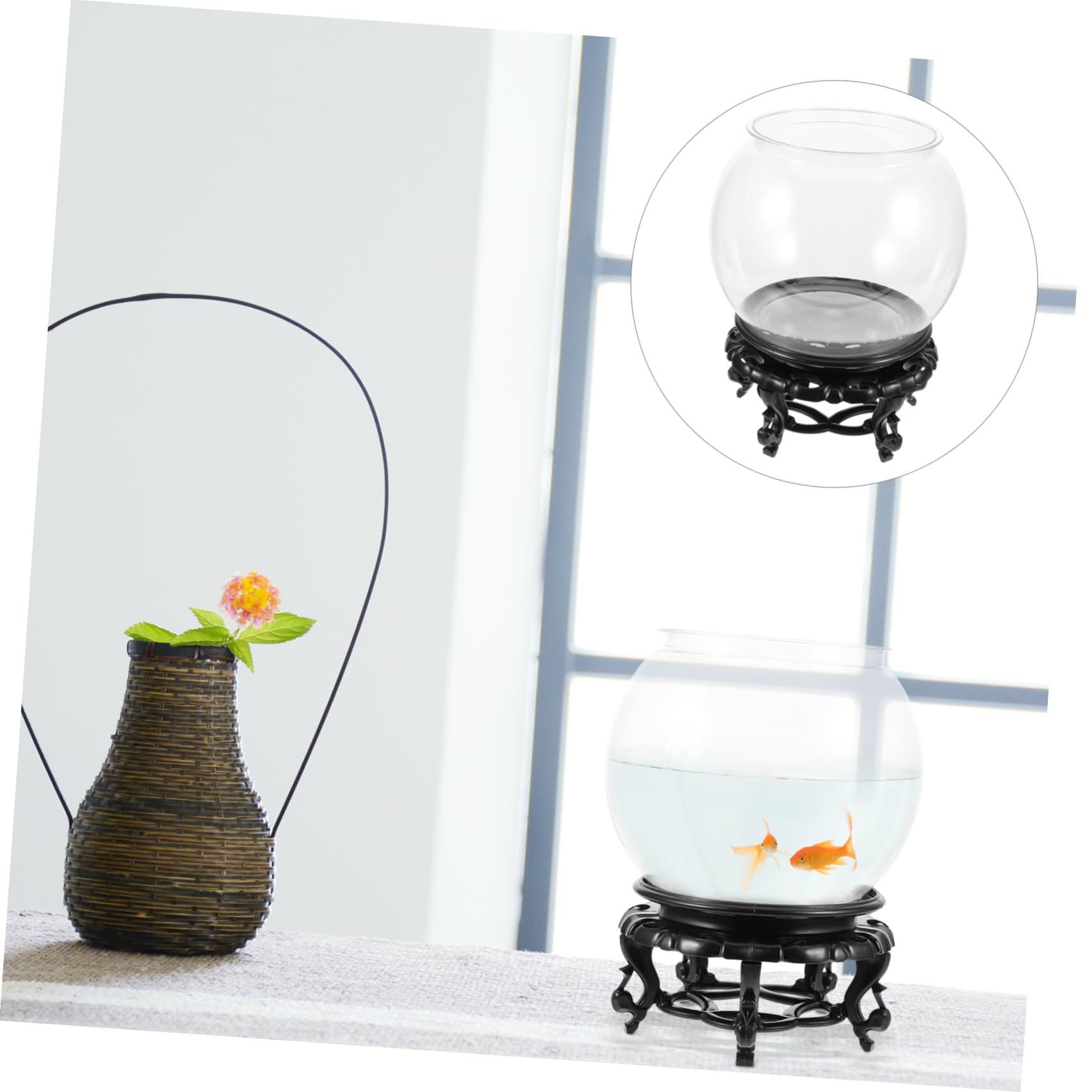 Toddmomy Pecera De Plástico para Peces Dorados Criadero Transparente Soporte Incluido Fácil De Limpiar