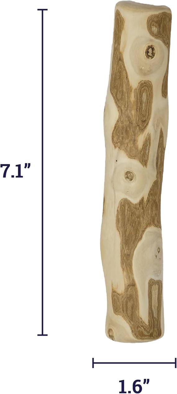 Petstages Coffee Wood Dog Chew Stick - Natural Wood Chew Toy for Light to Moderate Chewers & Indoor Use, Sustainably Sourced, Caffeine-Free, Textured, Medium (Pack of 2)