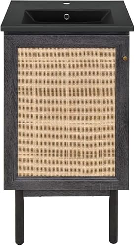 Vista 108 de Swiss Madison Classe - Lavabo de baño de roble de 24 pulgadas incluido