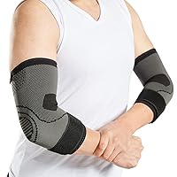 Vista 3 de Codera con correa para tendinitis, 2 unidades, manguitos de compresión para codo de tenis, tratamiento de codo de golf