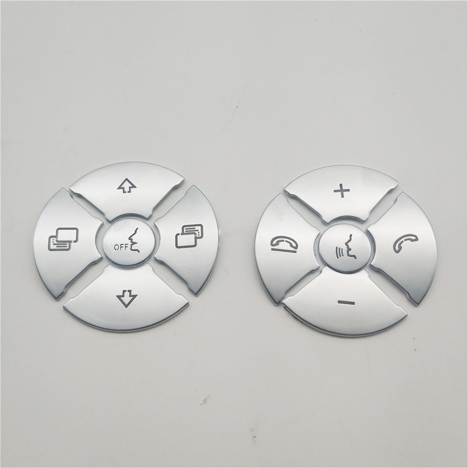 Wsbojxth Silver Repair Patch Compatible With Benz R 2009-2017 Ml Gl 2010-2011 Cls 2008-2009 Slk 2009-2010 Steering Wheel Model Button Switch Sticker Cover Trim(Silver)