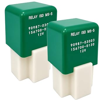 90987-03003 Automotive Relay 2-Pack, 4-Pin 12V 20A, Compatible with Toyota Camry Corolla RAV4 Tacoma Tundra Lexus, Replacement for A/C Compressor EFI Horn Fog Light Starter Relay