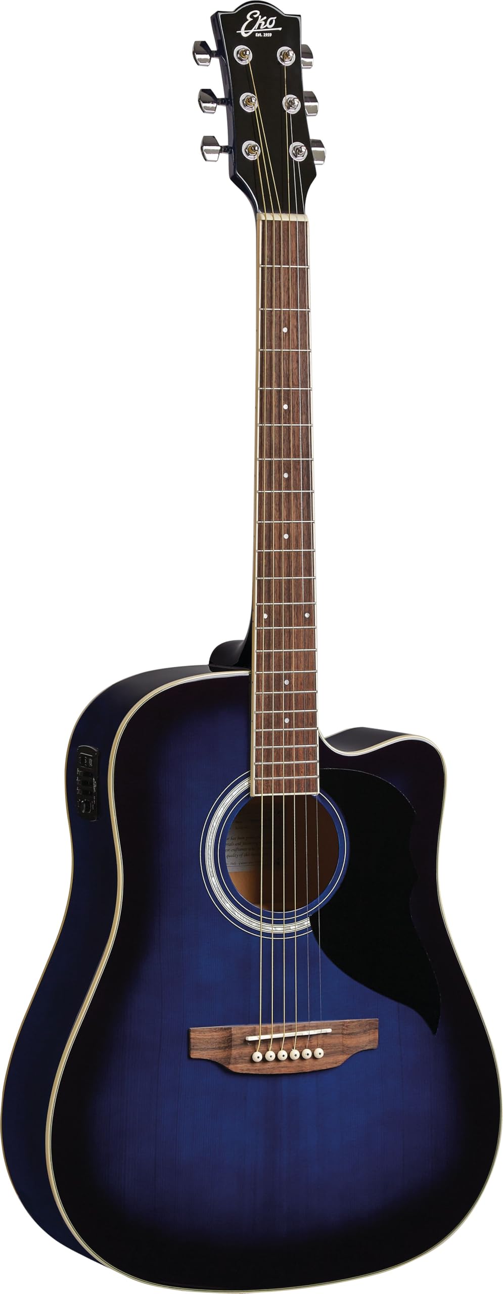 Eko RANGER CW EQ Blue Sunburst Chitarra Acustica con Equalizzatore