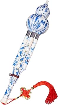 Gourd Hlute Chinese Hulusi Flute Wind Instrument Traditional Chinese Folk Instrument, Multicolor C Key