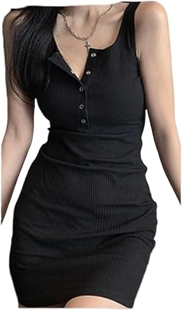 Women's One-Piece Tank Top Dress, Mini Dress, Casual Dress, Midi Dress, Summer Dress, Solid, Sleeveless, Bodycon Stretch, Stylish, Simple, Sexy, Casual, Comfortable, Slimming, Daily Wear,