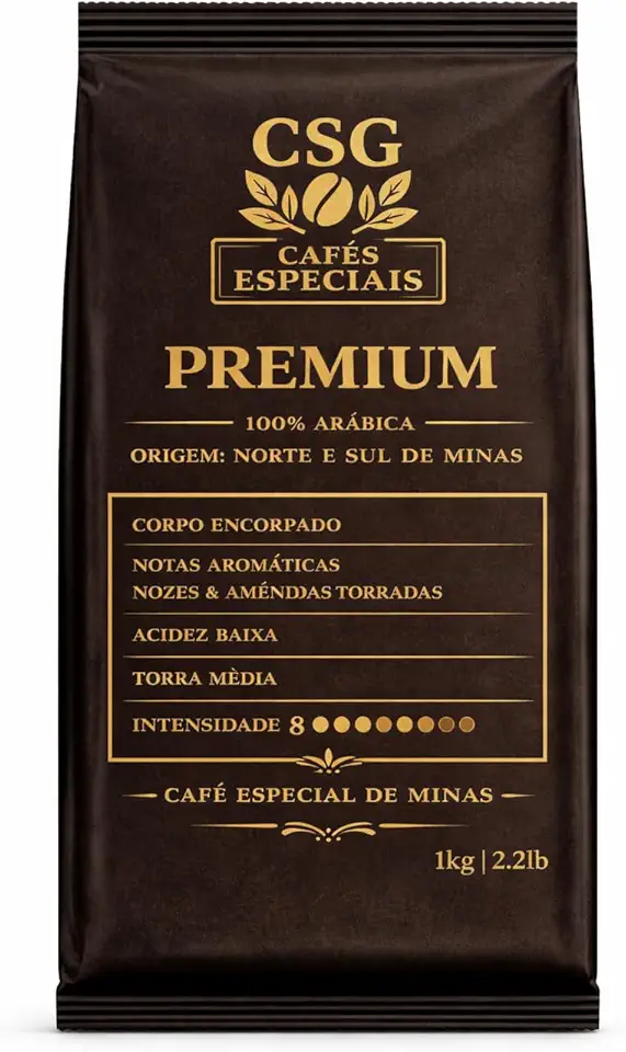 Café Premium Torrado em Grãos 1 Kg