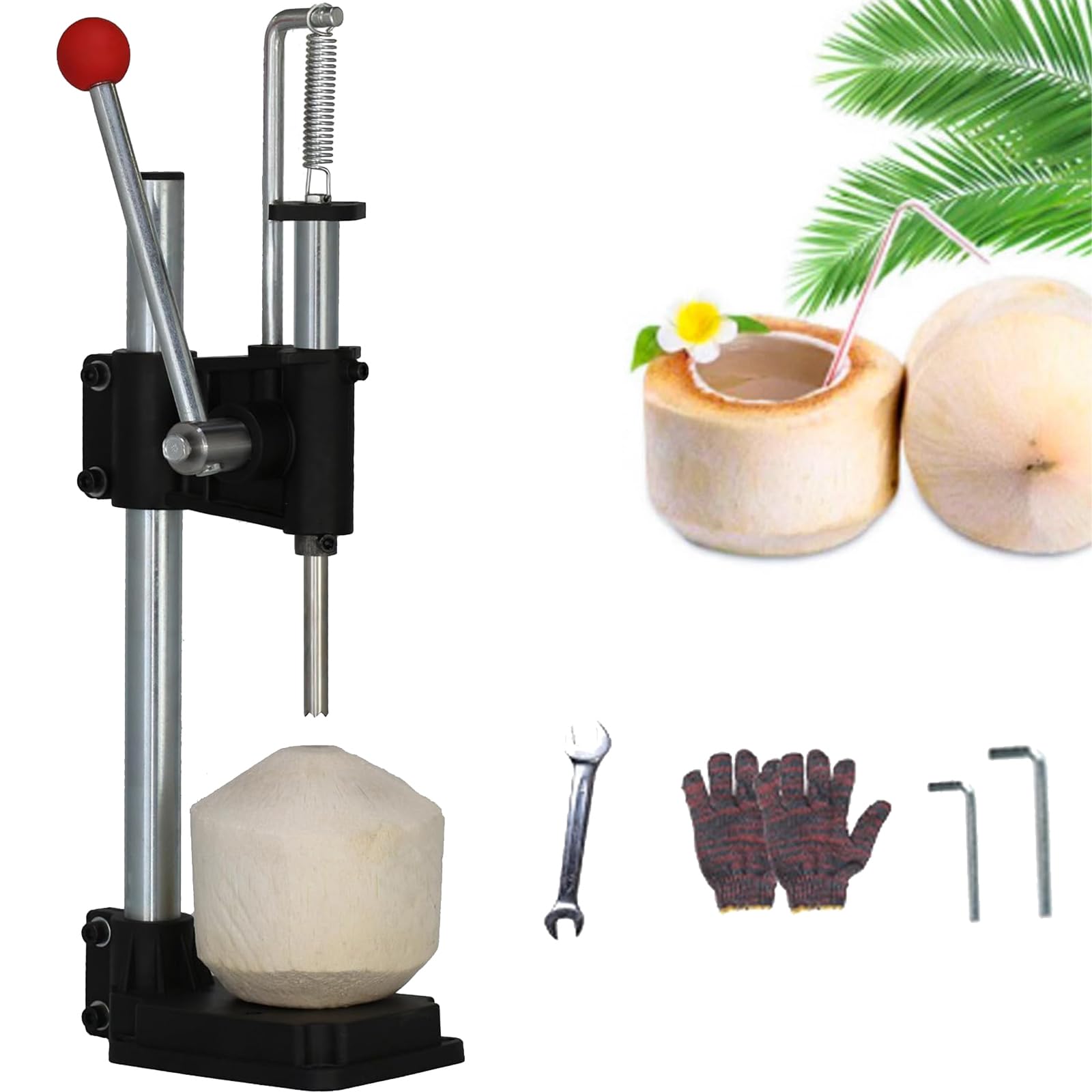 Apricocco Manuale, Apricocco Verticale, con Altezza Regolabile, Ritorno Automatico A Molla E Impugnatura Antiscivolo per Uso Domestico, Negozi E Mercati Ortofrutticoli