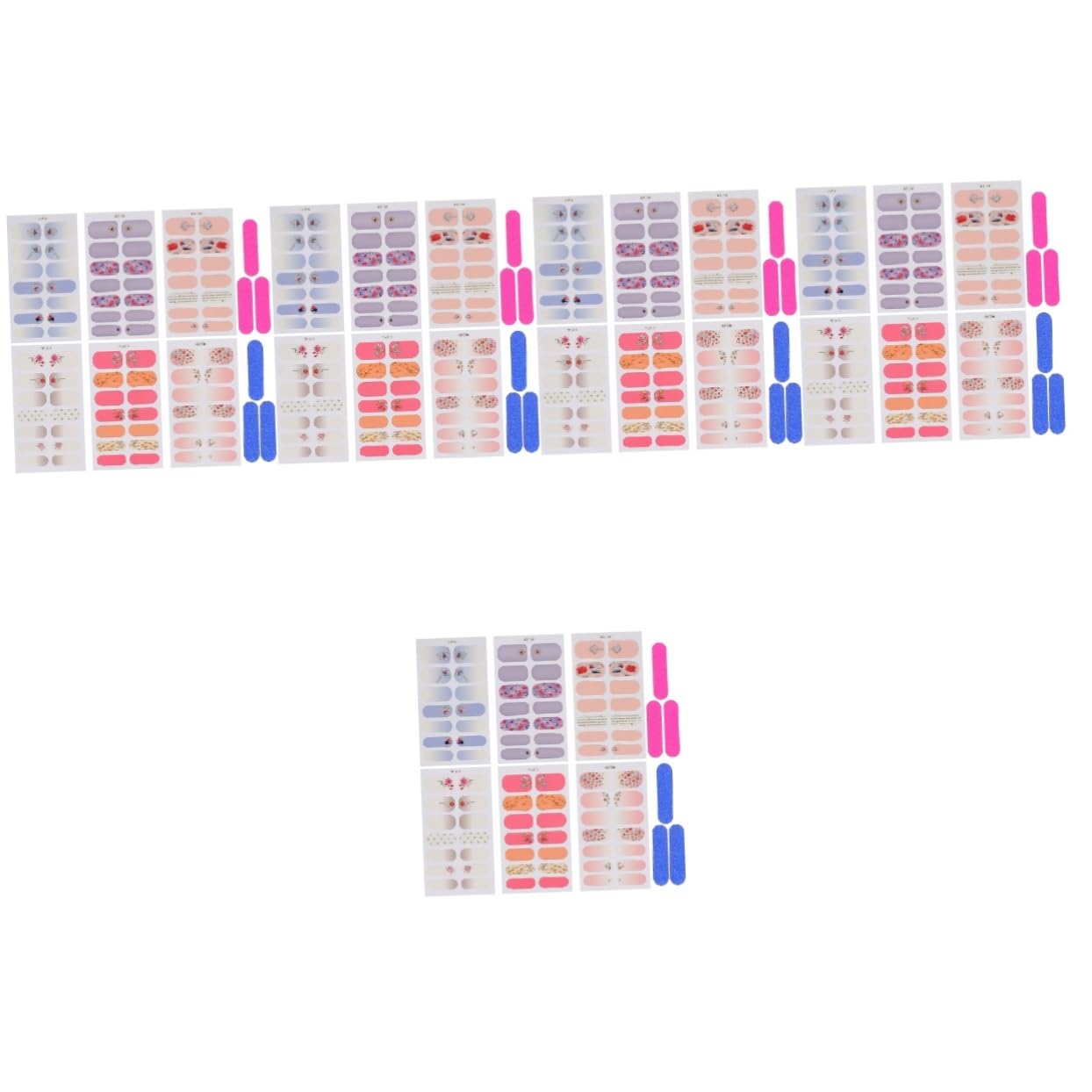 Beavorty 5 Set Di Strisce Adesive Per Unghie in Pvc Con Retro Adesivo Set Di Decalcomanie Per Unghie Per Feste E Progetti Artigianali 6 Fogli * 5
