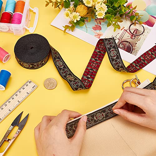 BENECREAT 10.9 Yards/10m Vintage Jacquard Ribbon 25mm Jacquard Embroidery Ribbon - Image 3