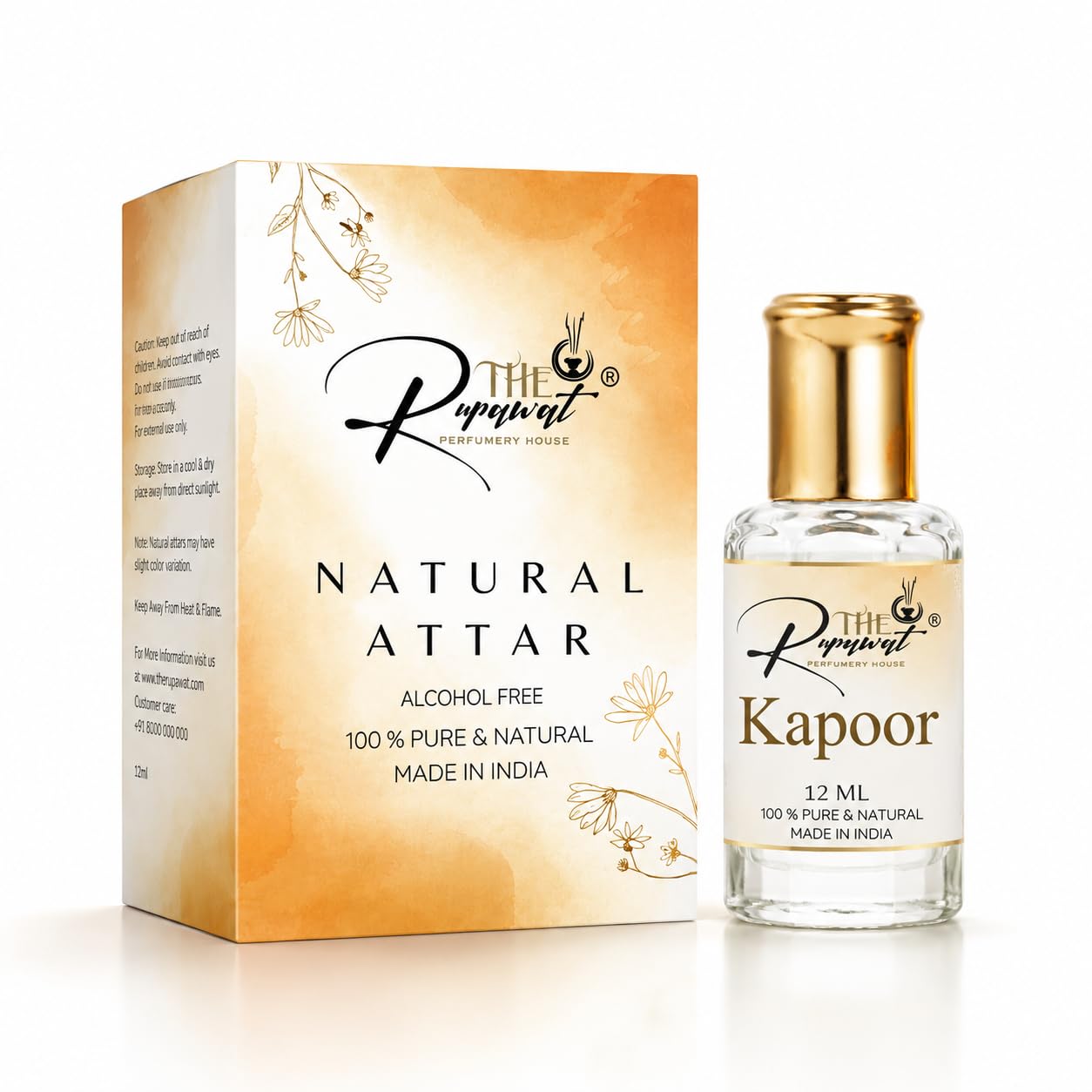 Kapoor Attar – 12ML | 100% Pure & Natural Alcohol-Free Perfume for Men & Women | Long-Lasting Ittar Fragrance Oil-image-24