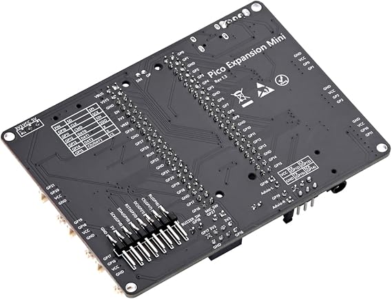 Fits Raspberry Pi Pico Expansion Board - Mini Development Board with DS1302, RGB LED, Micro SD, Audio, Mic, Grove Connectors, and Battery Charging for Pico Series