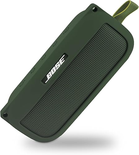 Miniatura 4 de co2CREA Funda de silicona suave de repuesto para altavoz portátil Bose SoundLink Flex Bluetooth (funda de silicona, funda verde ciprés)