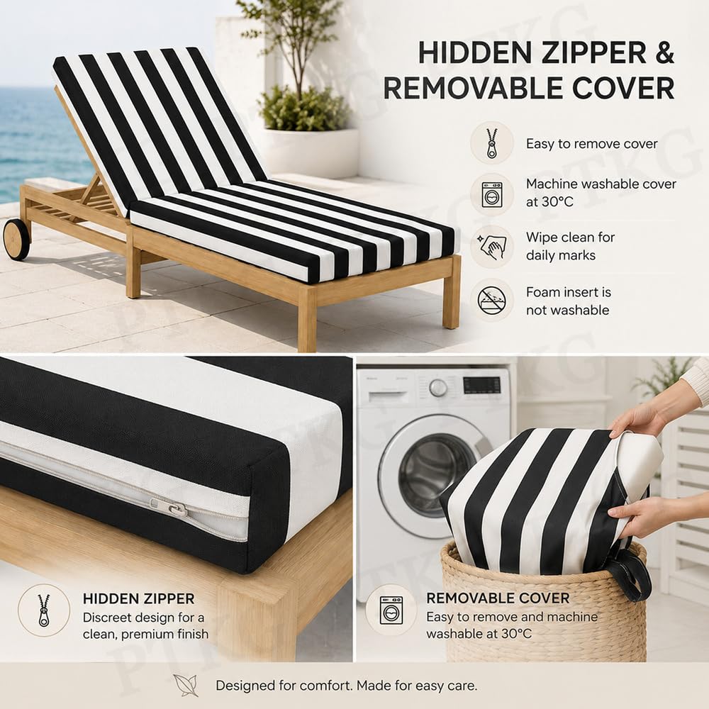 Matelas Bain de Soleil ImperméAble Coussin Transat Bain de Soleil