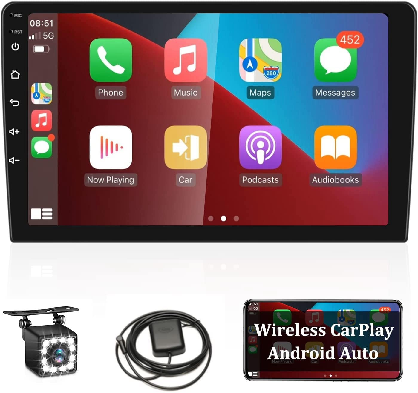 Amazon | Omnitek Androidカーステレオ BluetoothワイヤレスApple