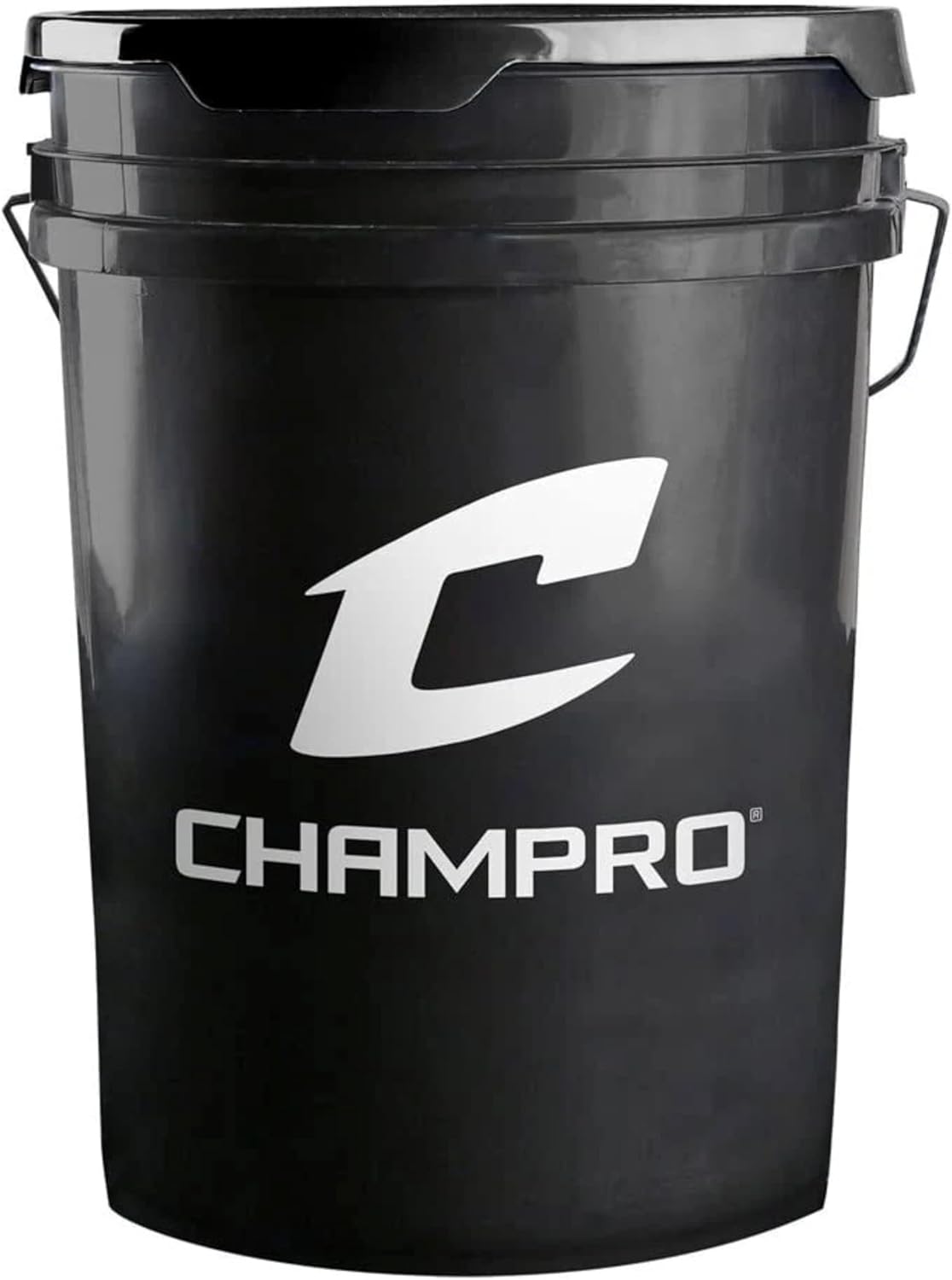 Champro CBB-51 9" Poly Molded Plastic Baseballs (30 Balls) with Cushion Lid Black Bucket and Rods Can Cooler