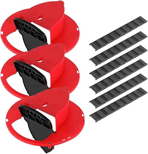 Trampa para ratones, tapa abatible, trampa humanitaria para cubo de ratón, para interiores y exteriores, reinicio automático, cubo reutilizable para