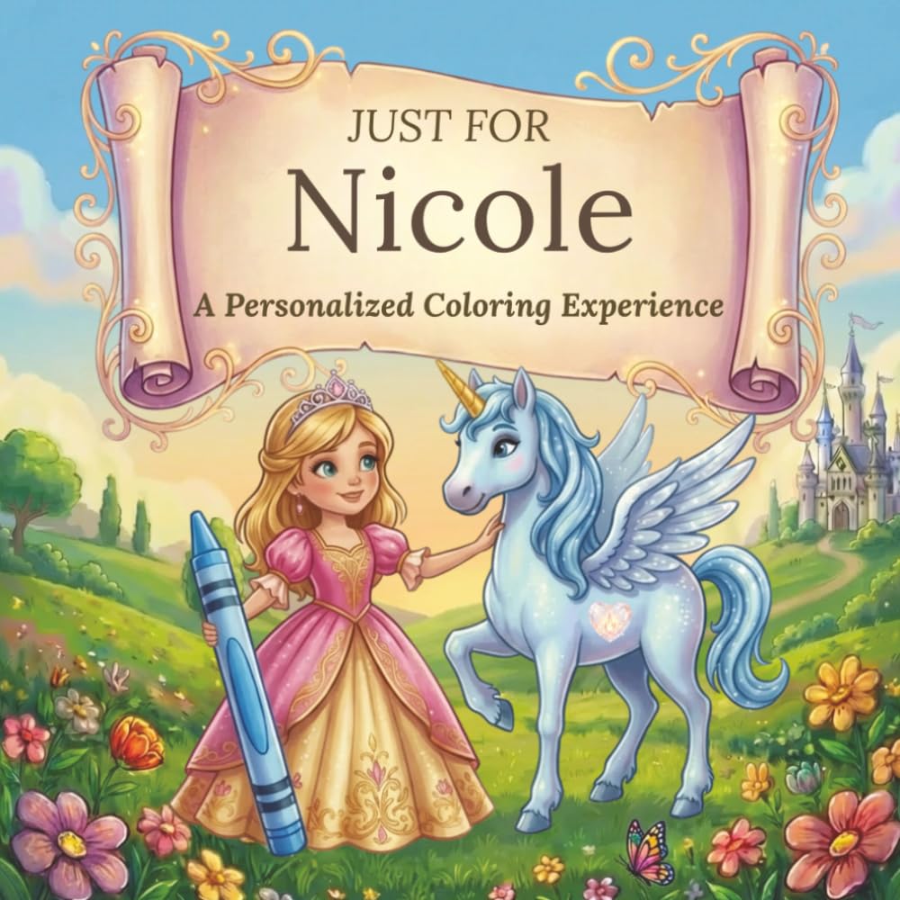 Just for Nicole: A Personalized Coloring Experience: 50 total coloring pages | 28 coloring pages featuring Nicole's name | 22 coloring pages themed for girls (Personalized Coloring Book Series)