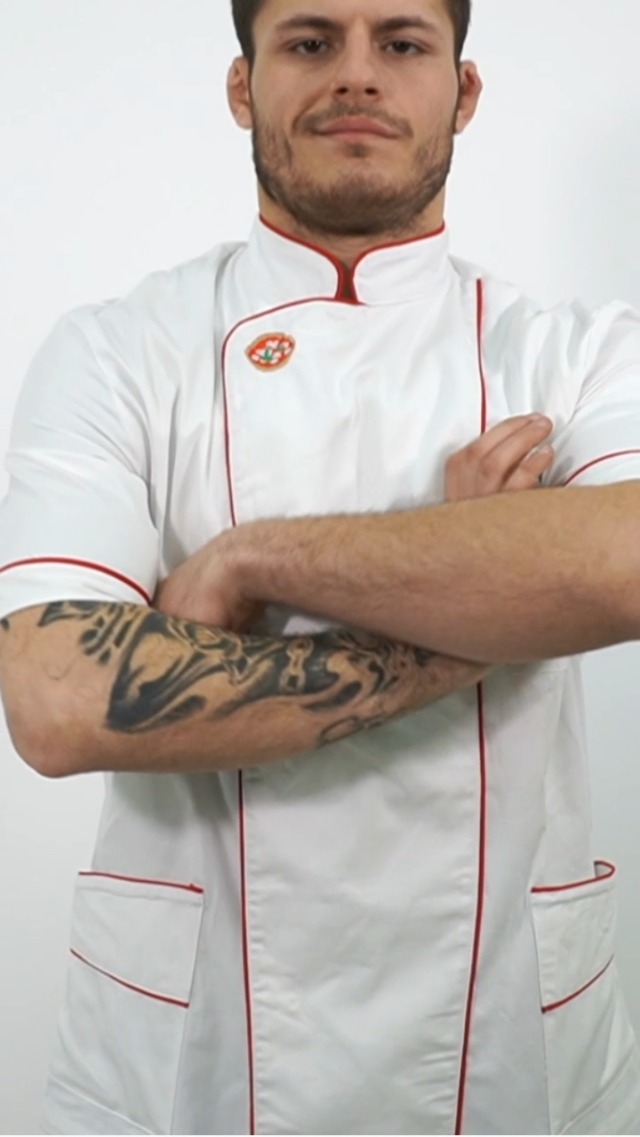 Giacca Da Chef Maniche Corte Unisex - Pizzaiolo, Cuoco, Ristorante, 100% Poliestere, Vari Colori