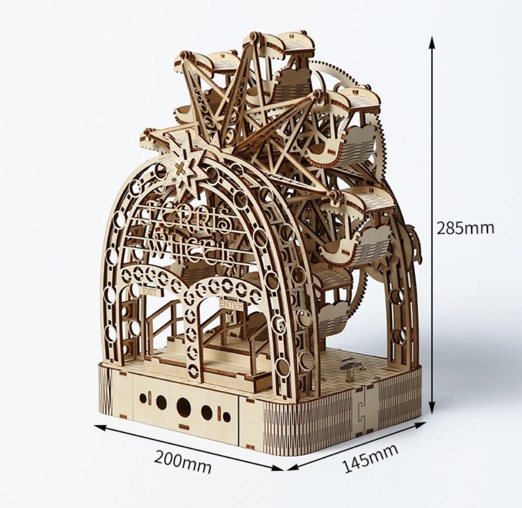 Eiuuioj3D手回し観覧車おもちゃ、子供用DIYオーナメント、知育パズル 誕生日プレゼント