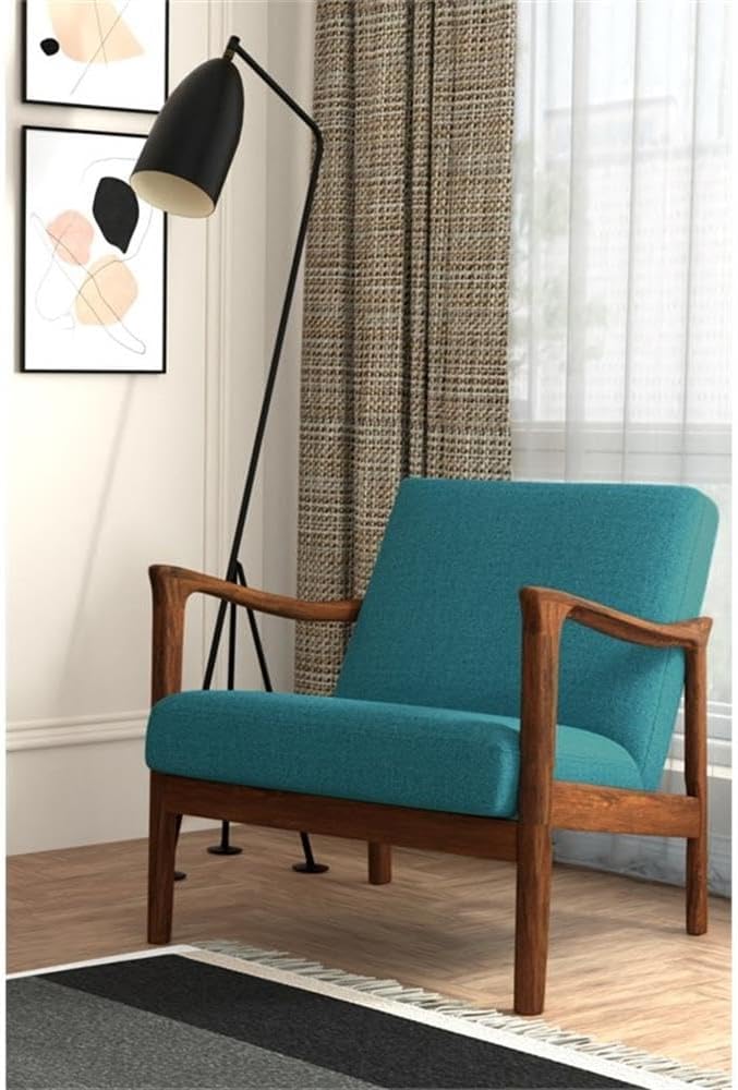 Alpine Furniture Zephyr Lounge Chair in Turquoise