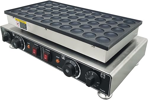 Miniatura 9 de TECHTONGDA Mini máquina holandesa para hacer panqueques eléctrica comercial, 50 unidades, 110 V, antiadherente, máquina para hacer panqueques