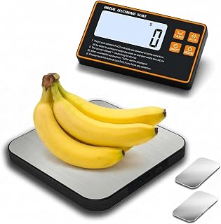 Küchenwaage Digital, 15kg/1g mit Abnehmbarem Display, Kleines Aufgeteiltes Design Küchenwaage, Edelstahl Oberfläche, Mit Separatem LCD-Display, für Kochen, Backen, Mahlzeitvorbereitung & Diät