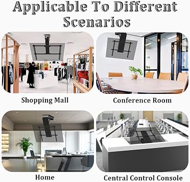 Motorised Lift Electric TV Wall Mount Bracket for 32-70/50-90 Screen Electric TV Ceiling Mount, 0-85 Angle Adjustment Flip Down Motorized Pitched Roof TV Mount,32-70inch