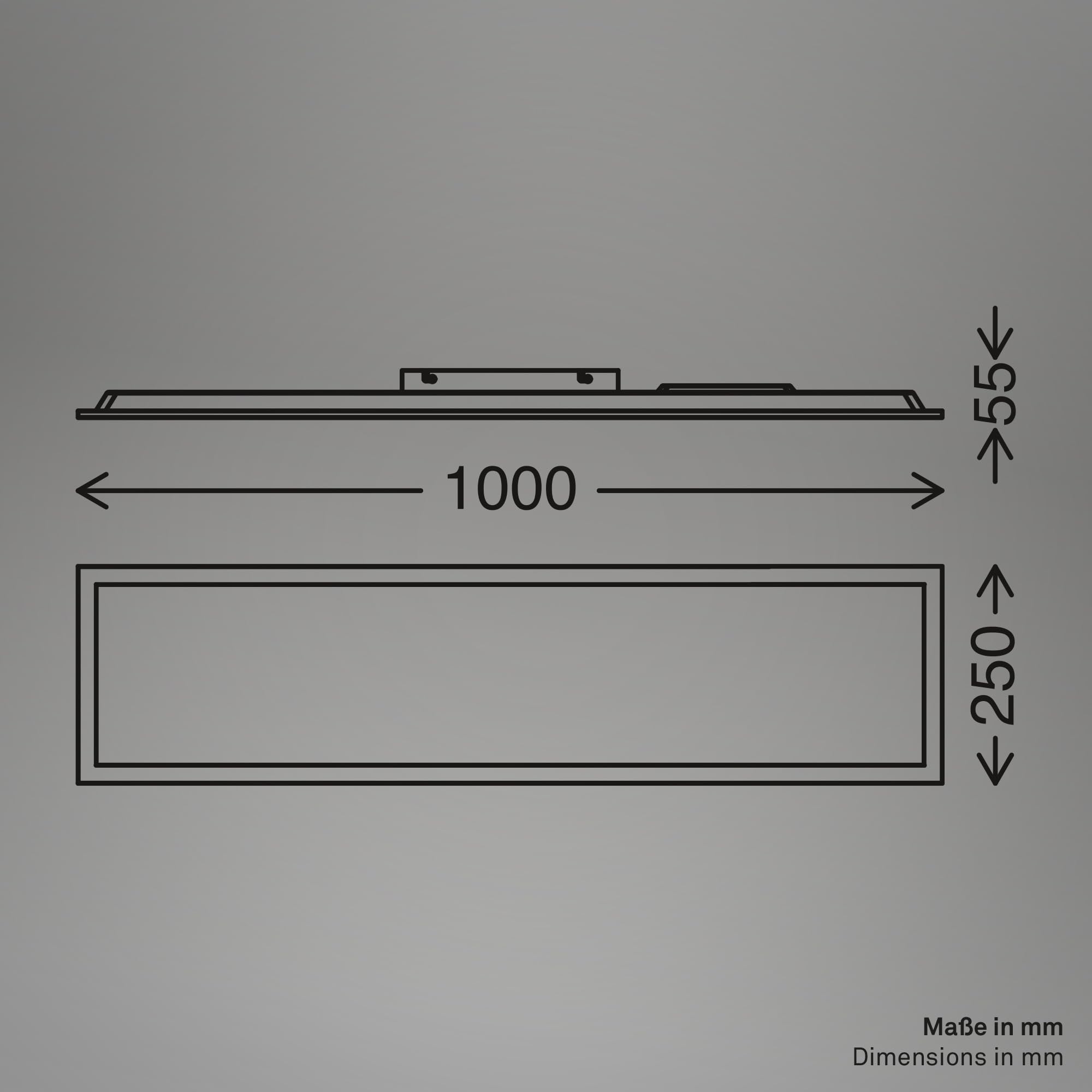 BRILONER - Pannello LED con telecomando, dimmerabile, CCT, IP44 resistente agli spruzzi, pannello soffitto, pannelli LED, pannelli soffitto, pannelli luminosi, luce panello, 100x25x6 cm, bianco