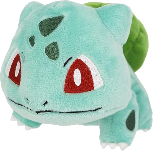 Sanei Pokemon All Star Series PP17 Bulbasaur - Peluche de peluche, 4 pulgadas, verde, azul
